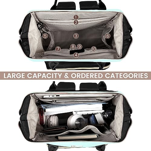 Laptop Backpack for Women, 15.6 Inch Work Business Backpacks Purse with USB Port, Large Capacity Nurse Bag College Bookbag for School, Waterproof Casual Daypack for Travel