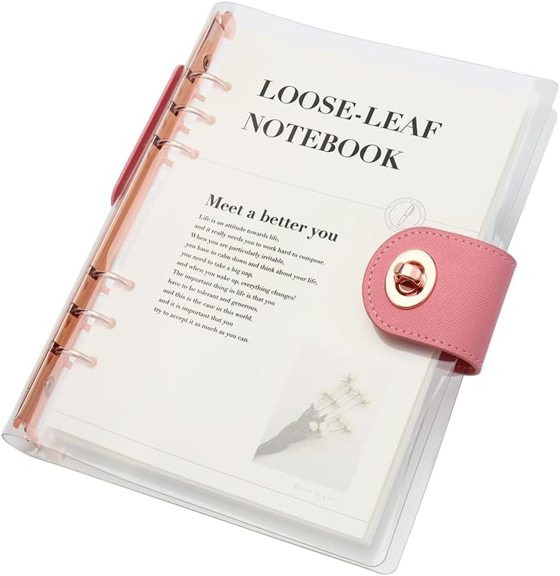 Clear A5 Rose Gold Binder