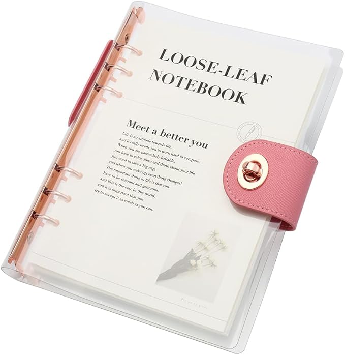 Clear A5 Rose Gold Binder