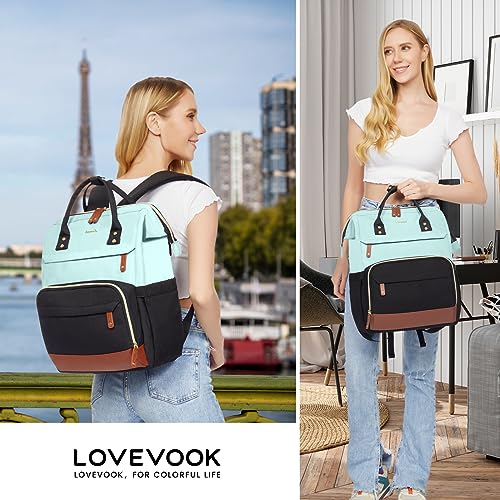 Laptop Backpack for Women, 15.6 Inch Work Business Backpacks Purse with USB Port, Large Capacity Nurse Bag College Bookbag for School, Waterproof Casual Daypack for Travel