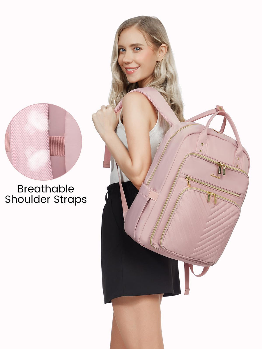 15.6 Inch Laptop Backpack for Women,Fashion Work Travel Backpack,Waterproof Day Pack Purse for Teacher Nurse Dark Green