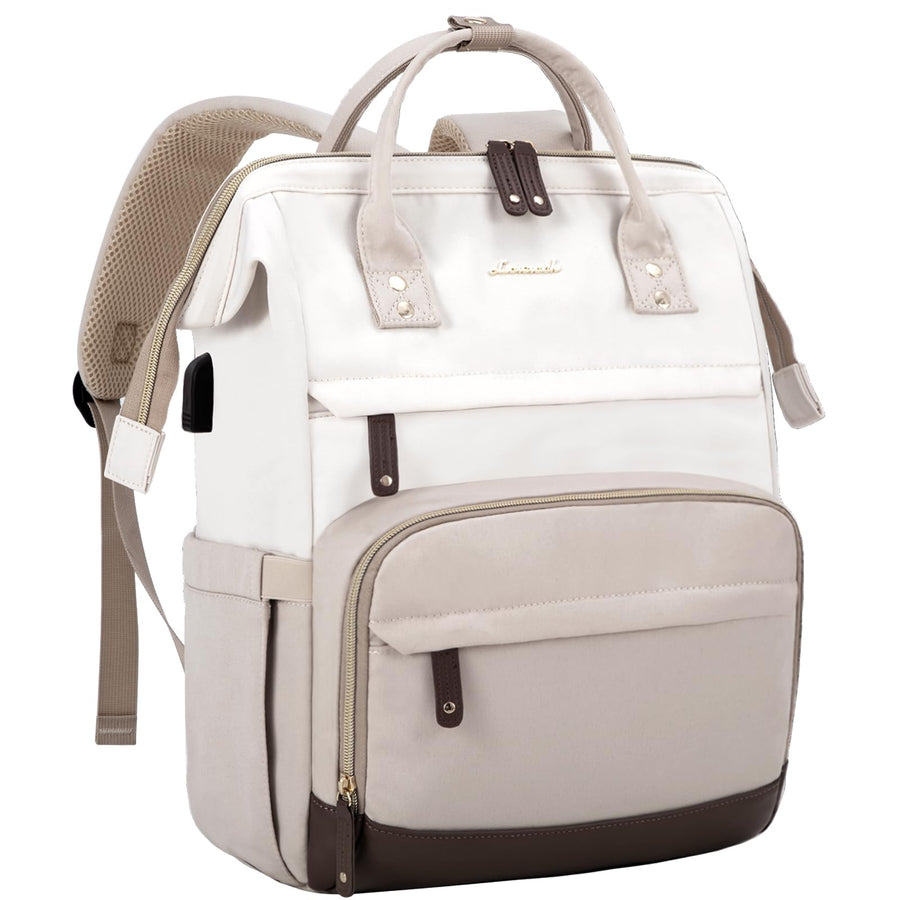 Laptop Backpack for Women, 15.6 Inch Work Business Backpacks Purse with USB Port, Large Capacity Nurse Bag College Bookbag for School, Waterproof Casual Daypack for Travel