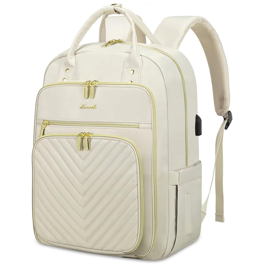 15.6 Inch Laptop Backpack for Women,Fashion Work Travel Backpack,Waterproof Day Pack Purse for Teacher Nurse Dark Green