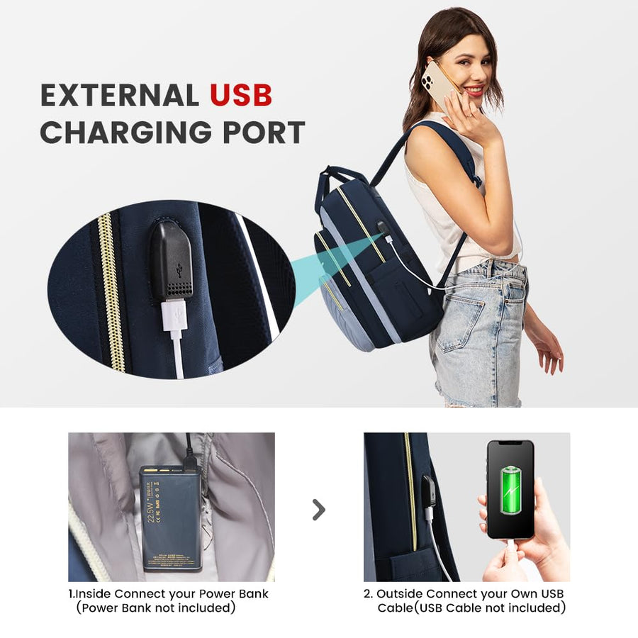 15.6 Inch Laptop Backpack for Women,Fashion Work Travel Backpack,Waterproof Day Pack Purse for Teacher Nurse Dark Green