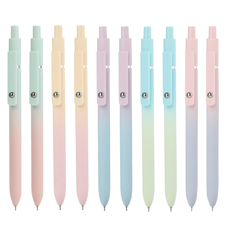 Gel Pens, 6 Pcs 0.5mm Quick Dry Black Ink Pens Fine Point Smooth Writing Pens, Cute Office School Supplies Gifts for Women