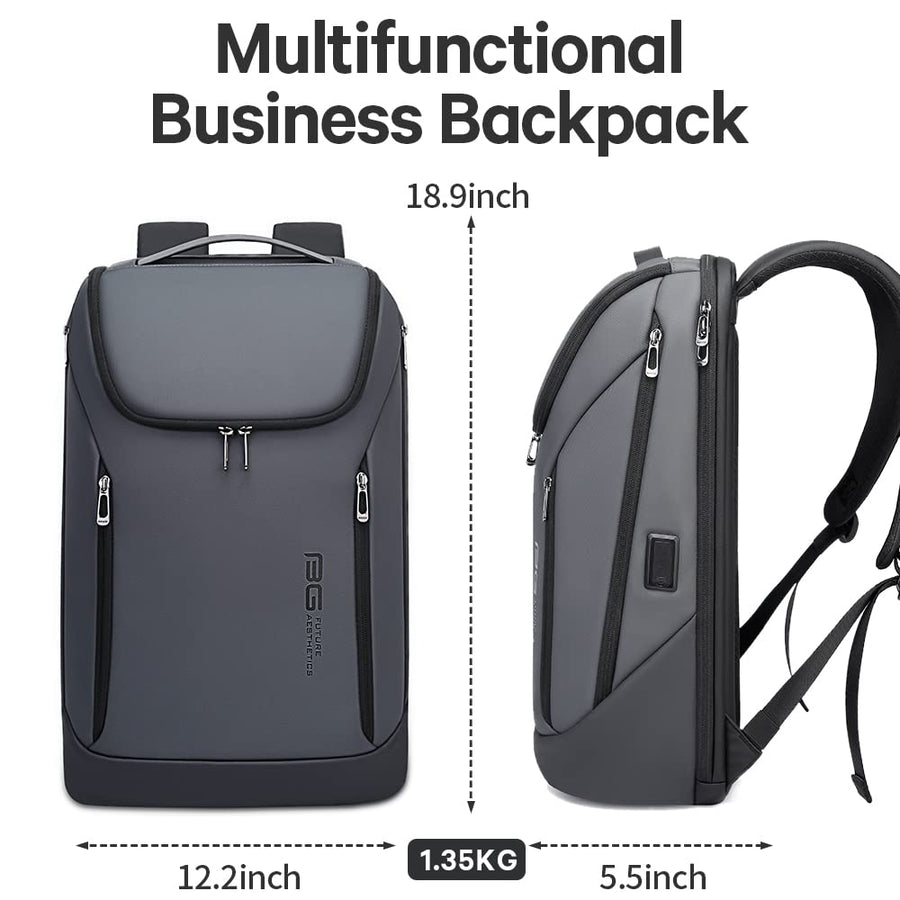 BANGE Business Smart Backpack Waterproof fit 15.6 Inch Laptop Backpack with USB Charging Port,Travel Durable Backpack