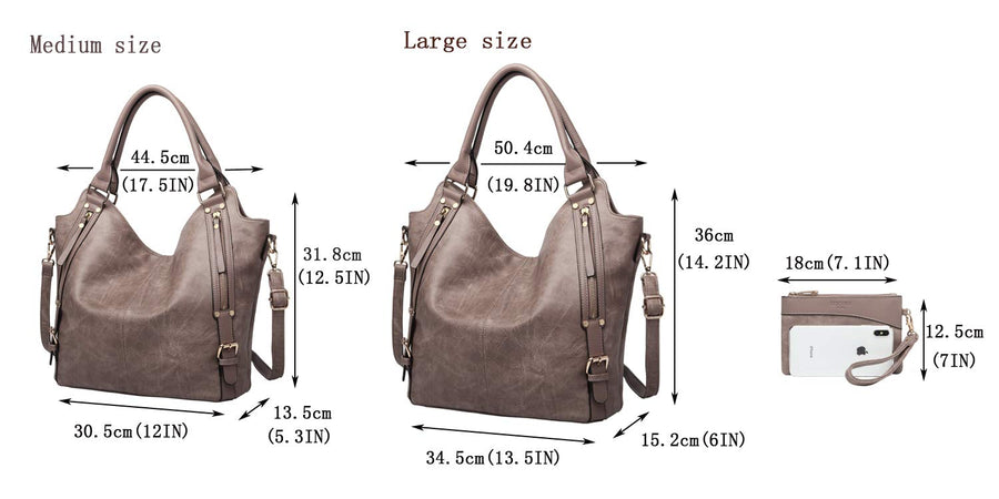 Women Tote Bag Handbags PU Leather Fashion Hobo Shoulder Bags with Adjustable Shoulder Strap
