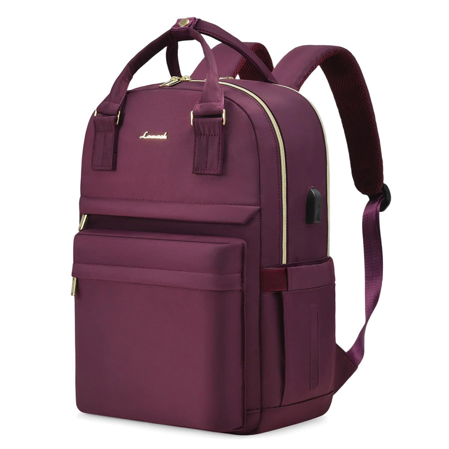 Laptop Backpack for Women Men 15.6 Inch Laptop Bag with USB Port Fashion Waterproof Backpacks Teacher Nurse Stylish Travel Bags Vintage Daypacks Bookbag for College School Work