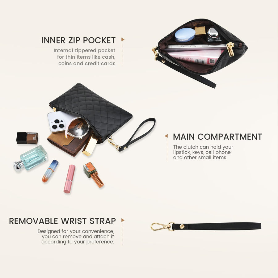 Laptop Bag for Women 15.6 inch Canvas Laptop Tote Bag, Large Capacity Work Bag with Clutch Purse, Computer Bag Office Business Briefcase, Casual Handbag for Travel College Teacher School