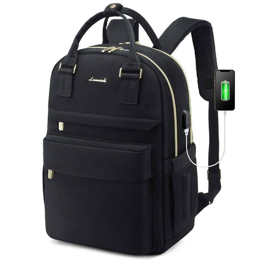 Laptop Backpack for Women Men 15.6 Inch Laptop Bag with USB Port Fashion Waterproof Backpacks Teacher Nurse Stylish Travel Bags Vintage Daypacks Bookbag for College School Work