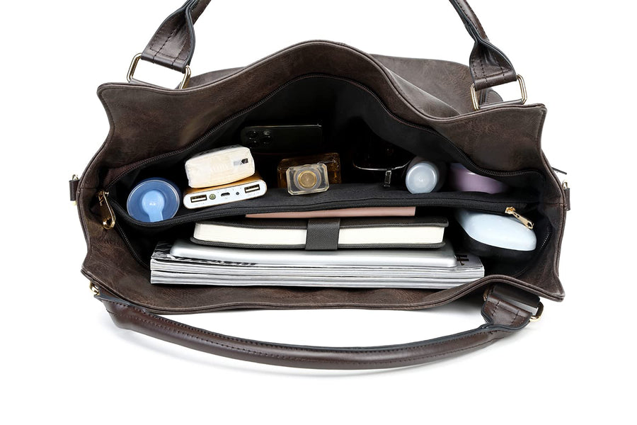 Women Tote Bag Handbags PU Leather Fashion Hobo Shoulder Bags with Adjustable Shoulder Strap