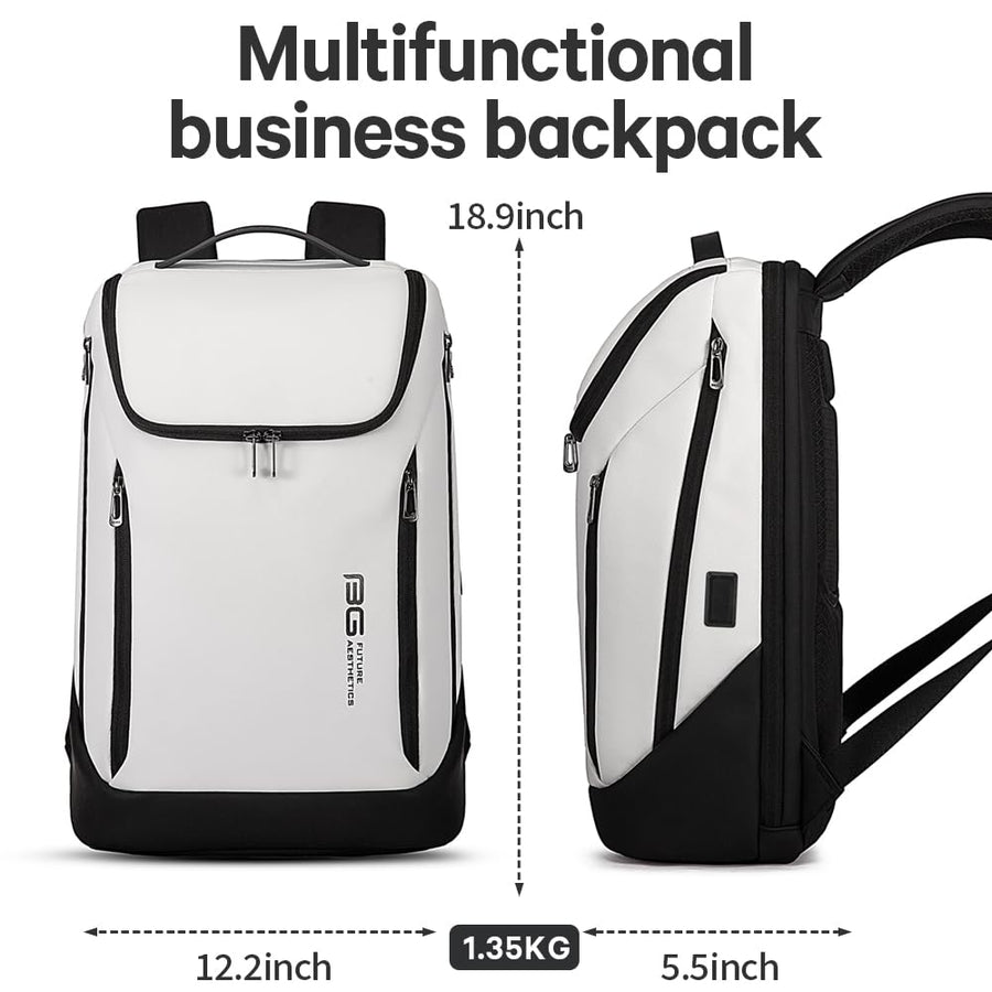 BANGE Business Smart Backpack Waterproof fit 15.6 Inch Laptop Backpack with USB Charging Port,Travel Durable Backpack