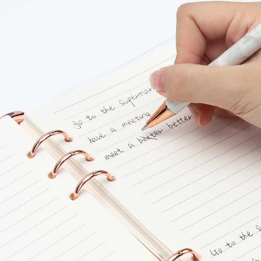 Clear A5 Rose Gold Binder