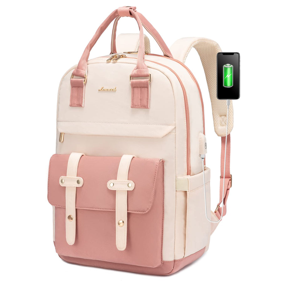 Laptop Backpack for Women Men 15.6 Inch Laptop Bag with USB Port Fashion Waterproof Backpacks Teacher Nurse Stylish Travel Bags Vintage Daypacks Bookbag for College School Work
