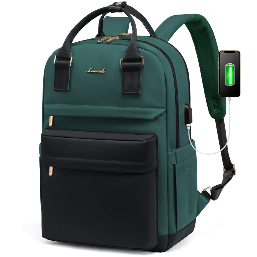 Laptop Backpack for Women Men 15.6 Inch Laptop Bag with USB Port Fashion Waterproof Backpacks Teacher Nurse Stylish Travel Bags Vintage Daypacks Bookbag for College School Work