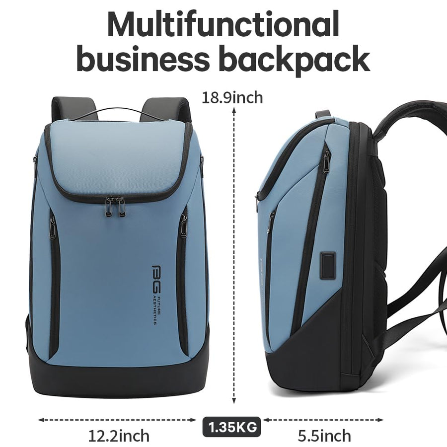 BANGE Business Smart Backpack Waterproof fit 15.6 Inch Laptop Backpack with USB Charging Port,Travel Durable Backpack