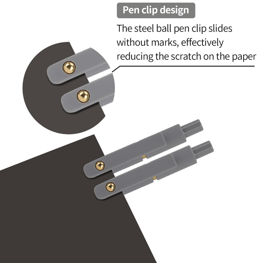 Gel Pens, 6 Pcs 0.5mm Quick Dry Black Ink Pens Fine Point Smooth Writing Pens, Cute Office School Supplies Gifts for Women