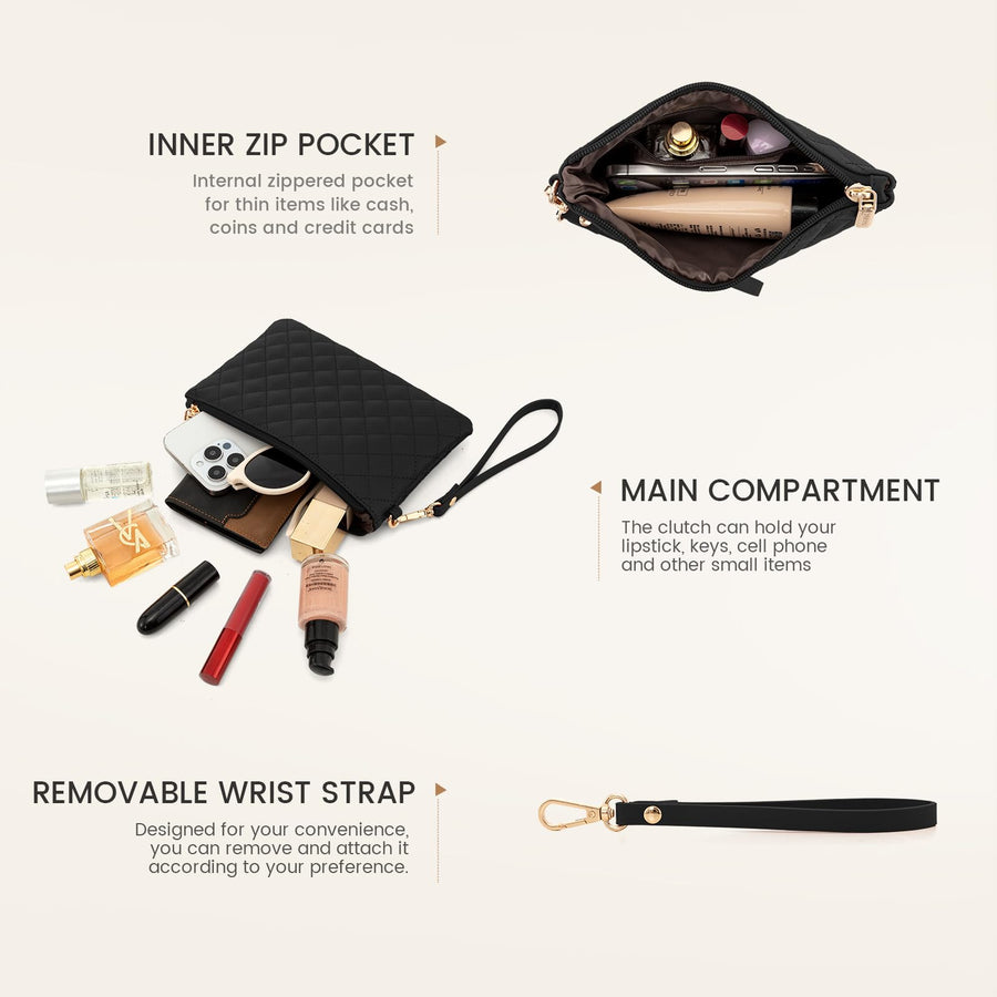 Laptop Bag for Women 15.6 inch Canvas Laptop Tote Bag, Large Capacity Work Bag with Clutch Purse, Computer Bag Office Business Briefcase, Casual Handbag for Travel College Teacher School