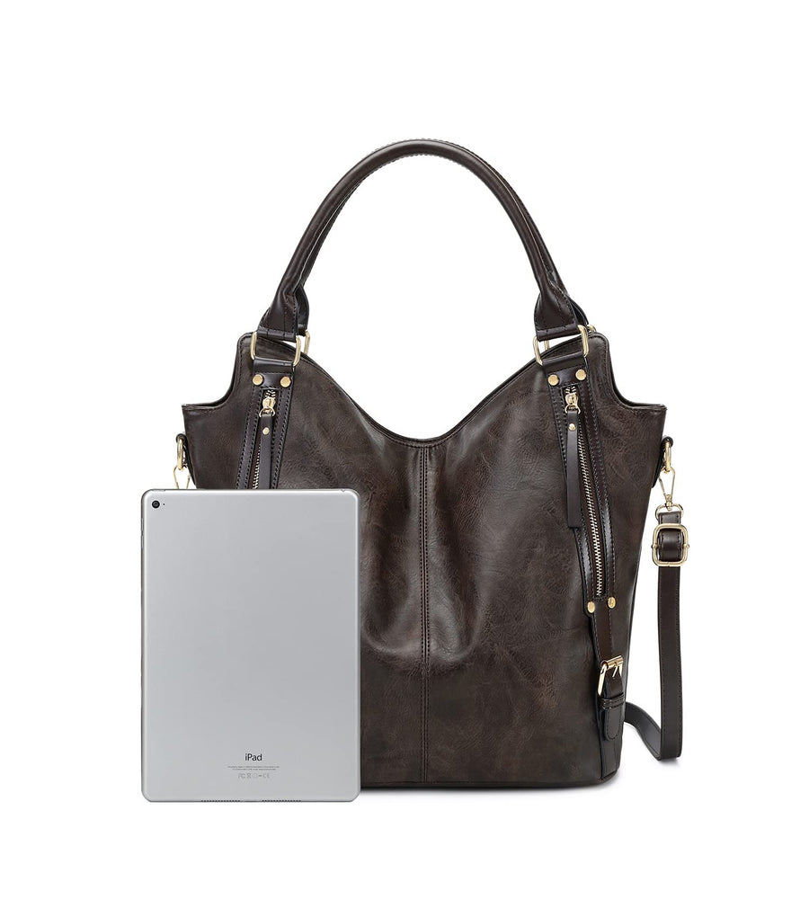 Women Tote Bag Handbags PU Leather Fashion Hobo Shoulder Bags with Adjustable Shoulder Strap
