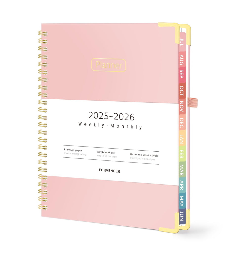 Forvencer Academic Planner 2025-2026, Hardcover Weekly & Monthly Calendar Planner, July 2025 - June 2026, 8.5