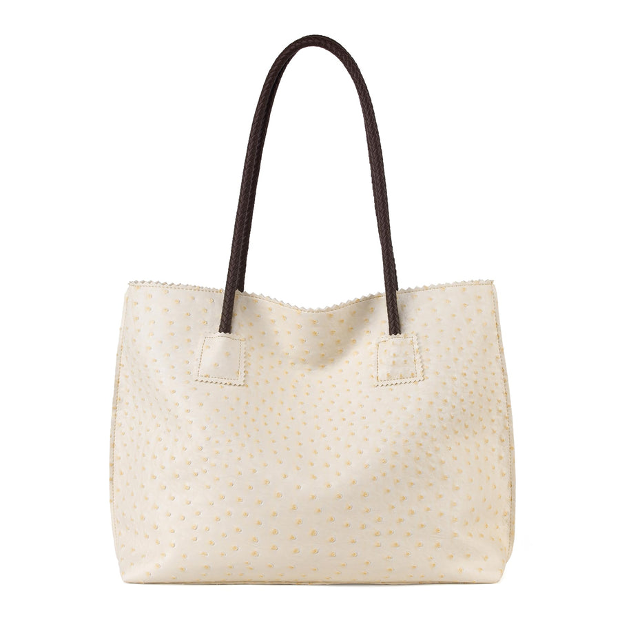 Tote Bag for Women with Zipper Large Ostrich Vegan Leather Shoulder Purses and Handbags