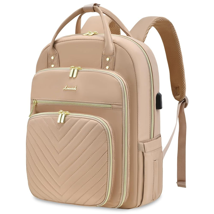 15.6 Inch Laptop Backpack for Women,Fashion Work Travel Backpack,Waterproof Day Pack Purse for Teacher Nurse Dark Green