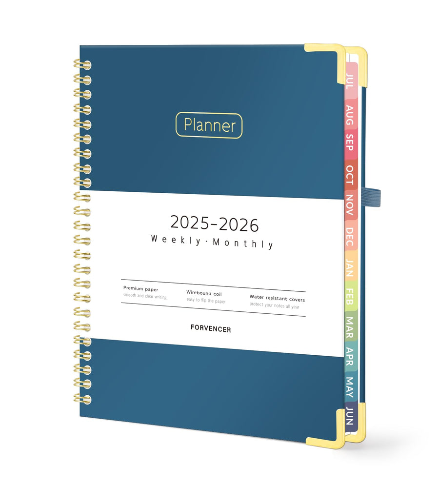 Forvencer Academic Planner 2025-2026, Hardcover Weekly & Monthly Calendar Planner, July 2025 - June 2026, 8.5