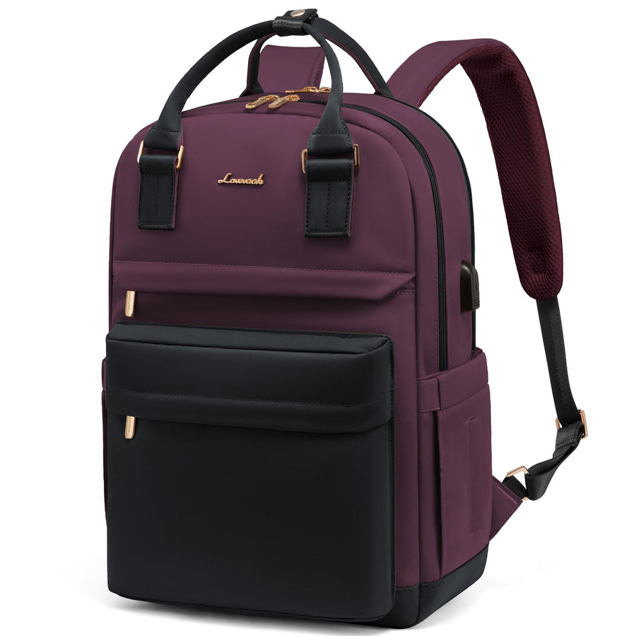 Laptop Backpack for Women Men 15.6 Inch Laptop Bag with USB Port Fashion Waterproof Backpacks Teacher Nurse Stylish Travel Bags Vintage Daypacks Bookbag for College School Work