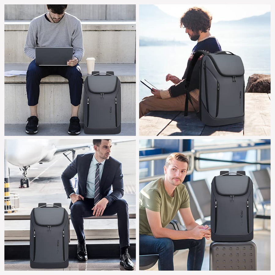 BANGE Business Smart Backpack Waterproof fit 15.6 Inch Laptop Backpack with USB Charging Port,Travel Durable Backpack