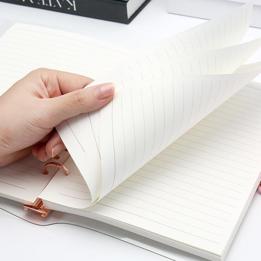 Clear A5 Rose Gold Binder