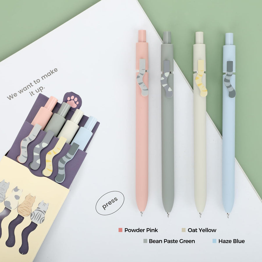Gel Pens, 6 Pcs 0.5mm Quick Dry Black Ink Pens Fine Point Smooth Writing Pens, Cute Office School Supplies Gifts for Women