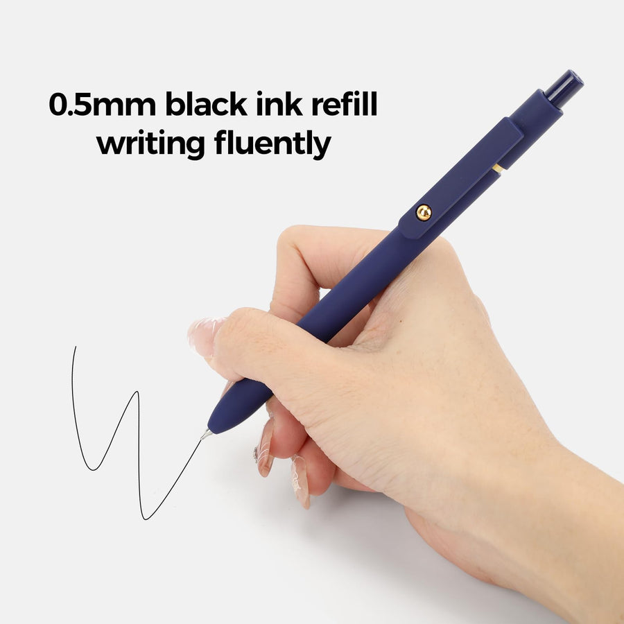 Gel Pens, 6 Pcs 0.5mm Quick Dry Black Ink Pens Fine Point Smooth Writing Pens, Cute Office School Supplies Gifts for Women