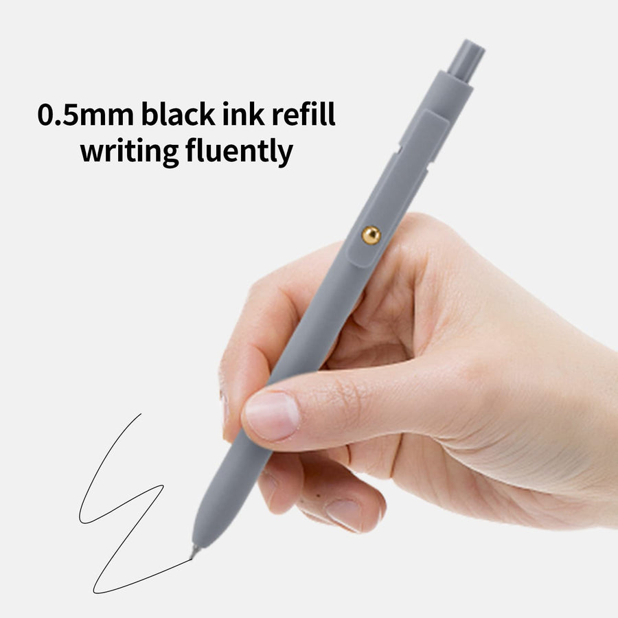 Gel Pens, 6 Pcs 0.5mm Quick Dry Black Ink Pens Fine Point Smooth Writing Pens, Cute Office School Supplies Gifts for Women