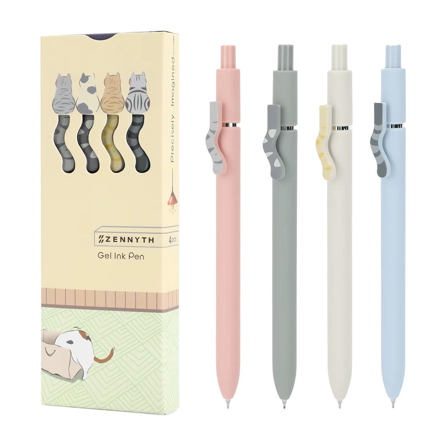 Gel Pens, 6 Pcs 0.5mm Quick Dry Black Ink Pens Fine Point Smooth Writing Pens, Cute Office School Supplies Gifts for Women