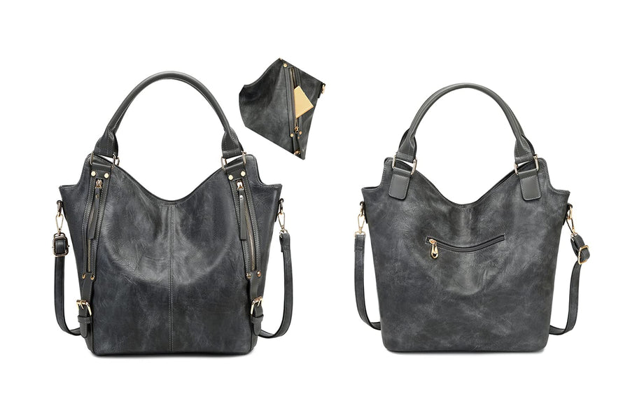Women Tote Bag Handbags PU Leather Fashion Hobo Shoulder Bags with Adjustable Shoulder Strap