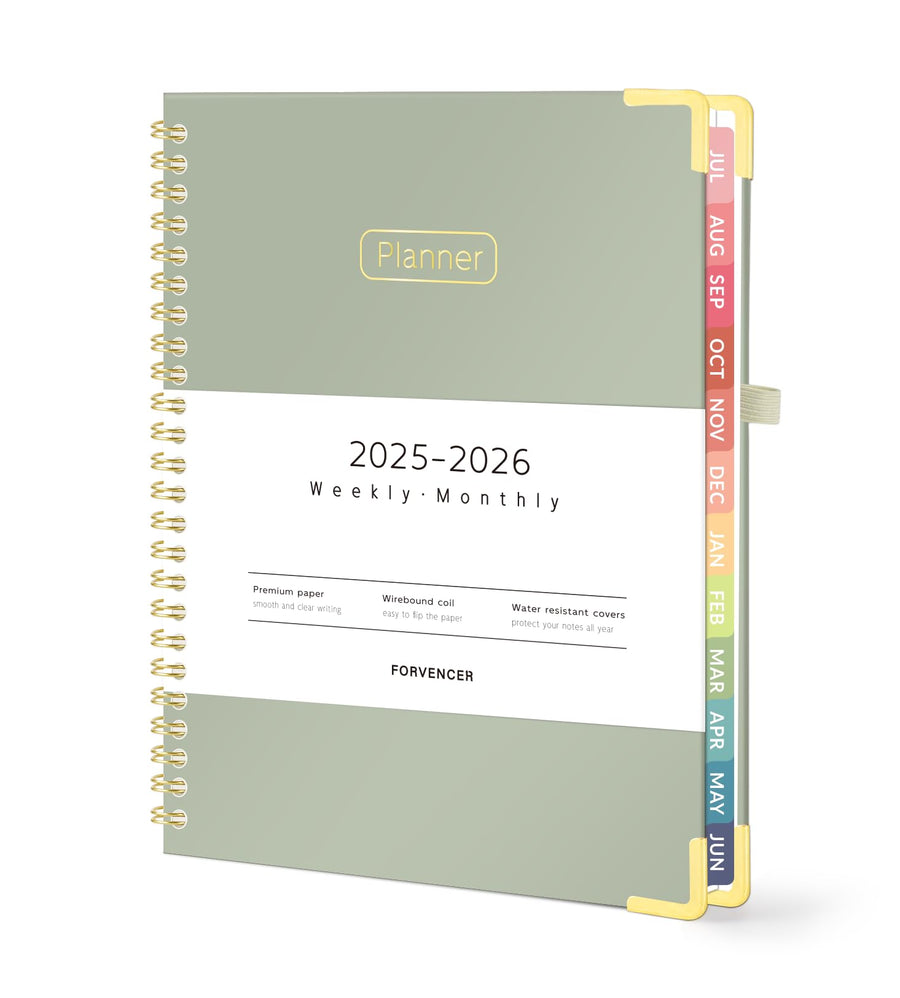 Forvencer Academic Planner 2025-2026, Hardcover Weekly & Monthly Calendar Planner, July 2025 - June 2026, 8.5