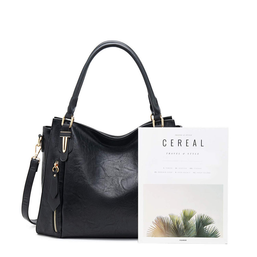 Women Tote Bag Handbags PU Leather Fashion Hobo Shoulder Bags with Adjustable Shoulder Strap