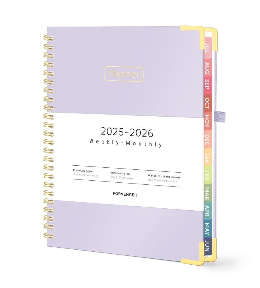 Forvencer Academic Planner 2025-2026, Hardcover Weekly & Monthly Calendar Planner, July 2025 - June 2026, 8.5
