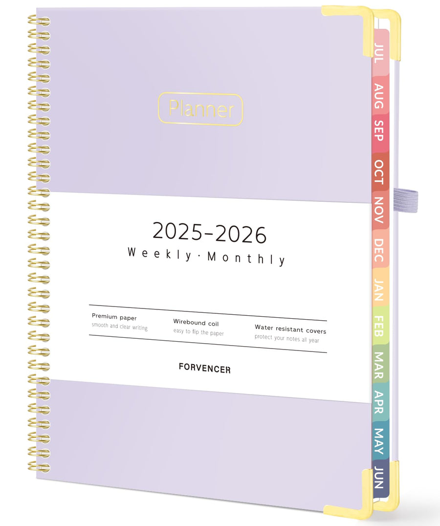 Forvencer Academic Planner 2025-2026, Hardcover Weekly & Monthly Calendar Planner, July 2025 - June 2026, 8.5