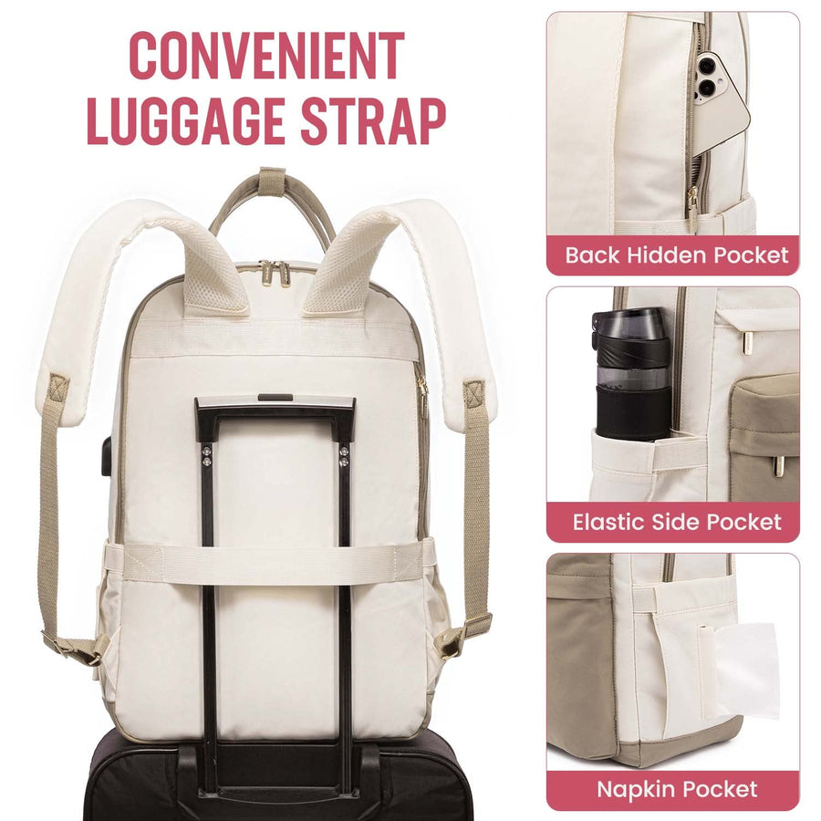 Laptop Backpack for Women Men 15.6 Inch Laptop Bag with USB Port Fashion Waterproof Backpacks Teacher Nurse Stylish Travel Bags Vintage Daypacks Bookbag for College School Work