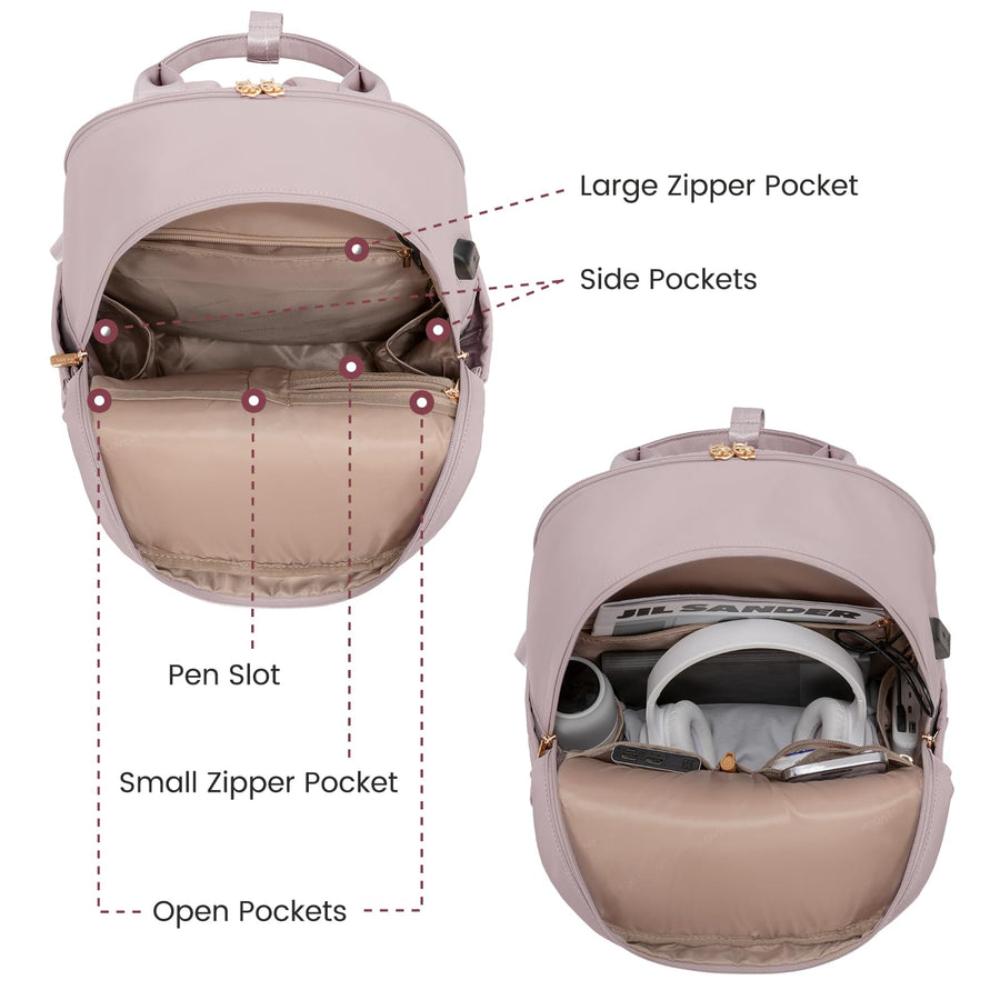 Laptop Backpack for Women Men 15.6 Inch Laptop Bag with USB Port Fashion Waterproof Backpacks Teacher Nurse Stylish Travel Bags Vintage Daypacks Bookbag for College School Work