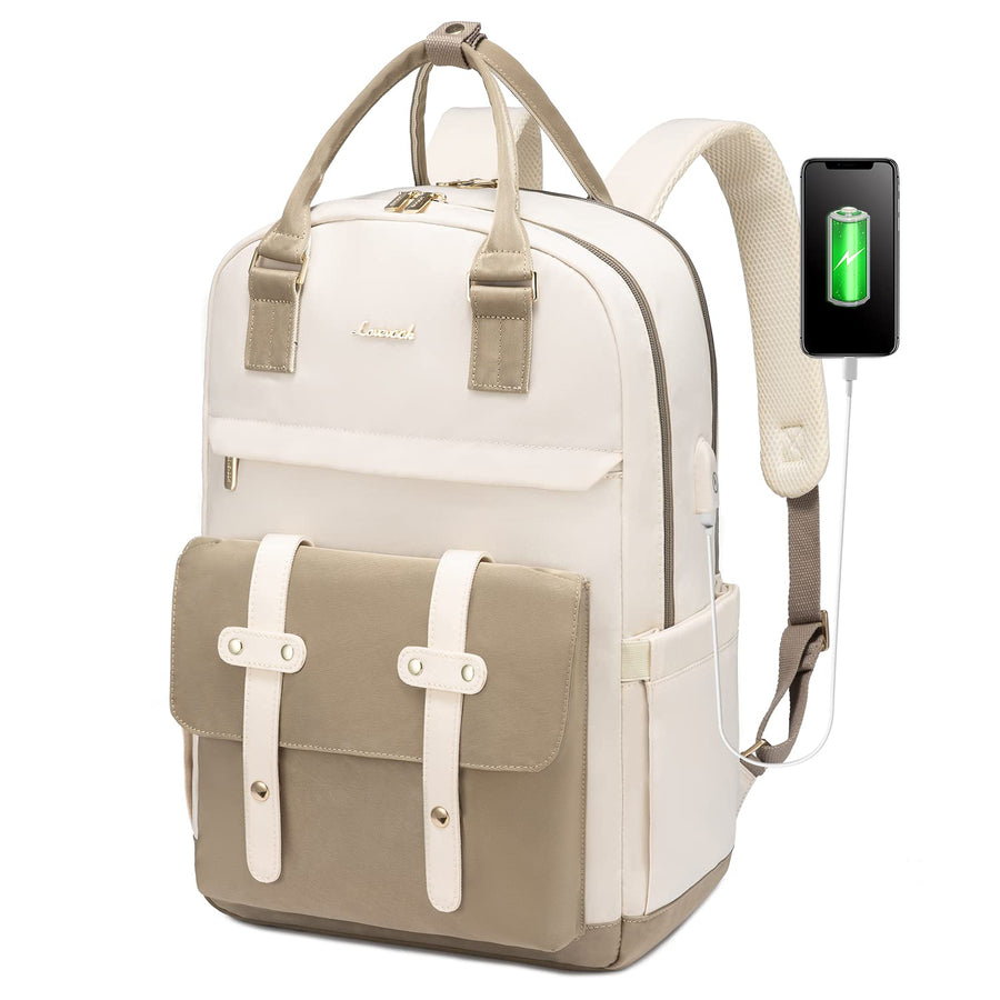 Laptop Backpack for Women Men 15.6 Inch Laptop Bag with USB Port Fashion Waterproof Backpacks Teacher Nurse Stylish Travel Bags Vintage Daypacks Bookbag for College School Work