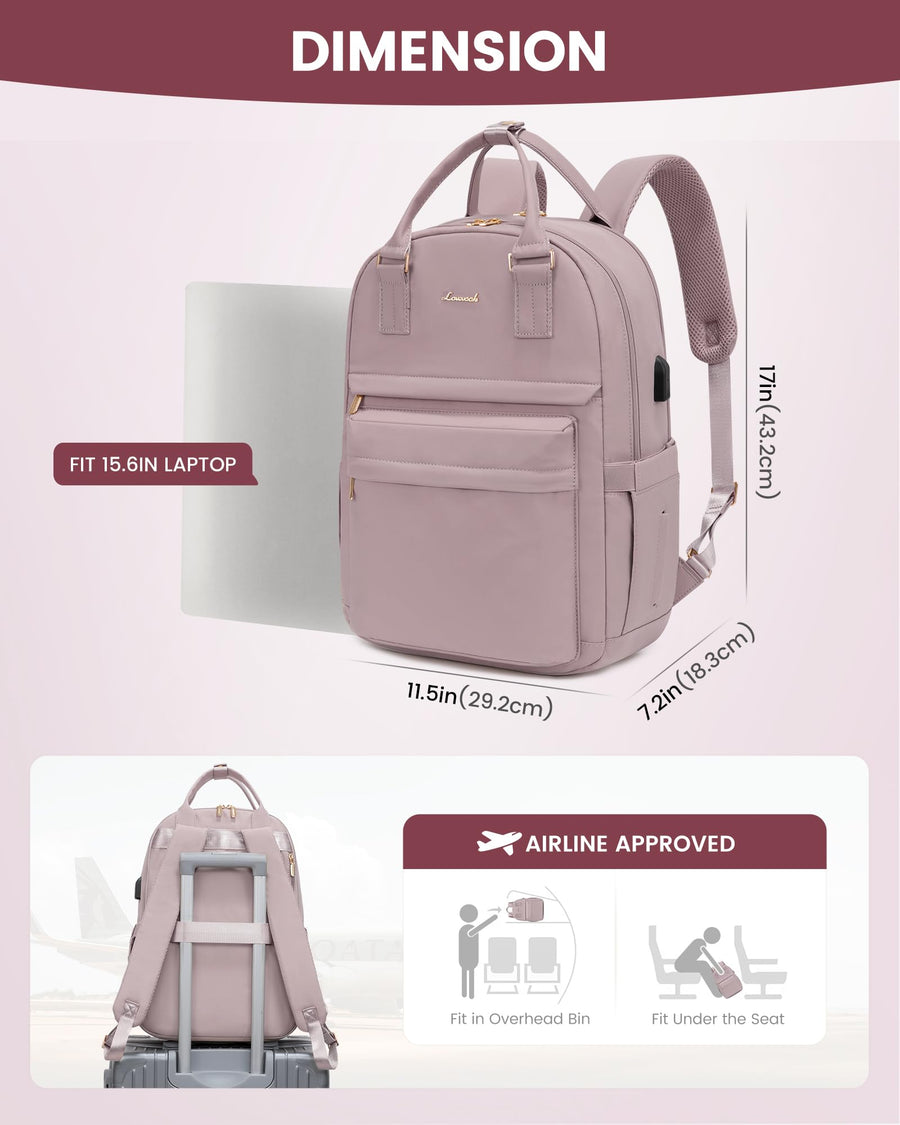 Laptop Backpack for Women Men 15.6 Inch Laptop Bag with USB Port Fashion Waterproof Backpacks Teacher Nurse Stylish Travel Bags Vintage Daypacks Bookbag for College School Work