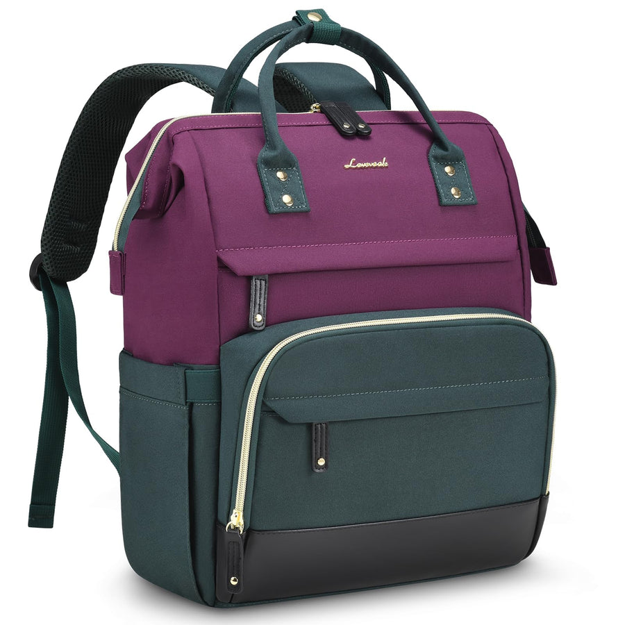 Laptop Backpack for Women, 15.6 Inch Work Business Backpacks Purse with USB Port, Large Capacity Nurse Bag College Bookbag for School, Waterproof Casual Daypack for Travel