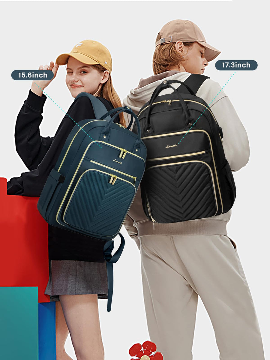 15.6 Inch Laptop Backpack for Women,Fashion Work Travel Backpack,Waterproof Day Pack Purse for Teacher Nurse Dark Green