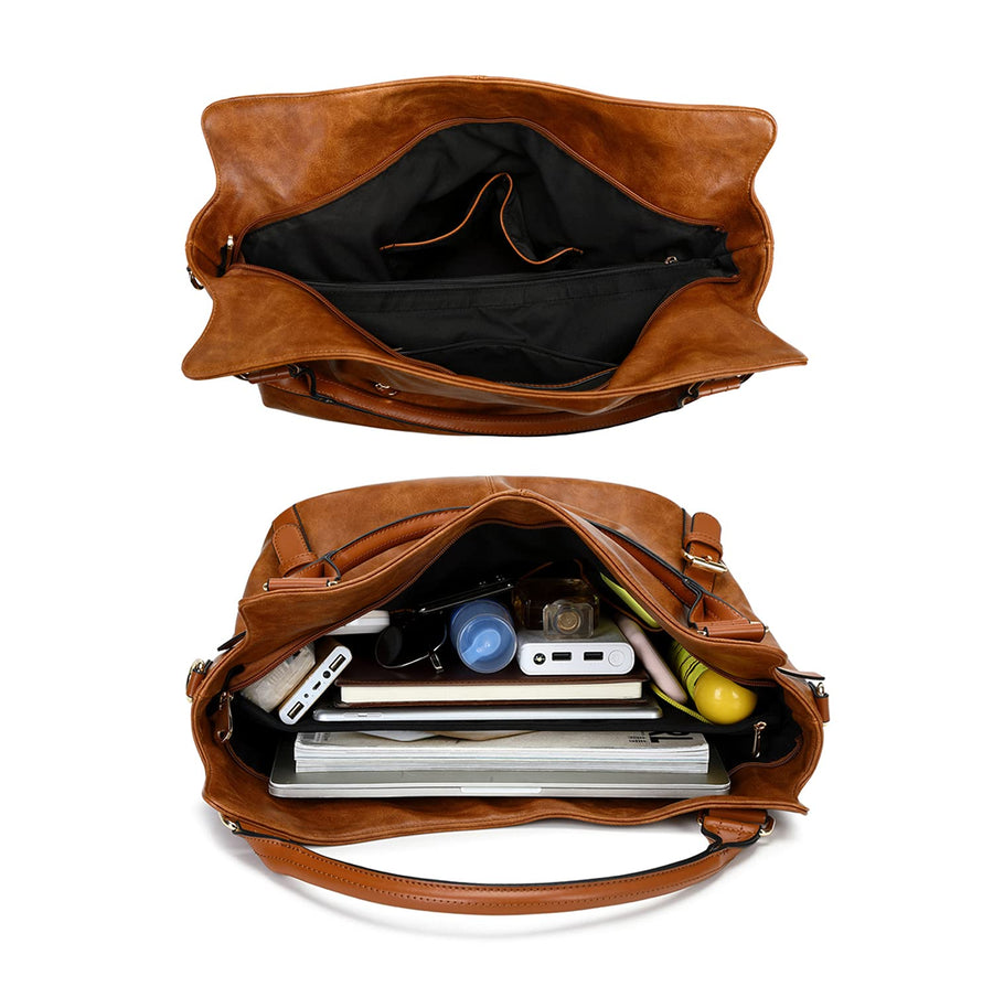 Women Tote Bag Handbags PU Leather Fashion Hobo Shoulder Bags with Adjustable Shoulder Strap