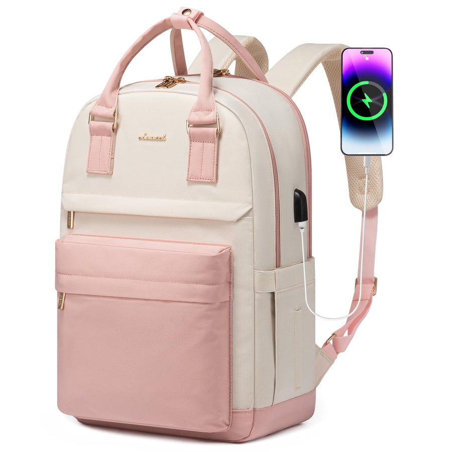 Laptop Backpack for Women Men 15.6 Inch Laptop Bag with USB Port Fashion Waterproof Backpacks Teacher Nurse Stylish Travel Bags Vintage Daypacks Bookbag for College School Work