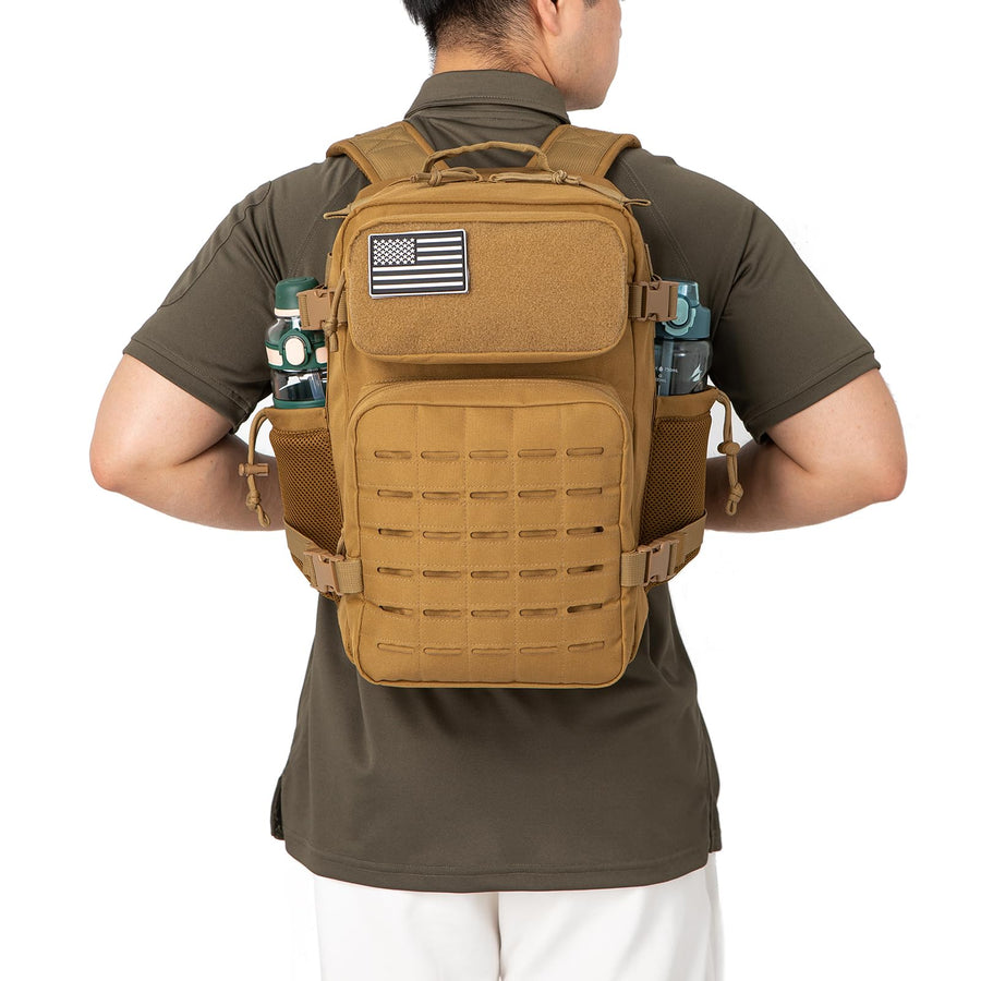 QT&QY 25L/35L/45L Military Tactical Backpack For Men Molle Daypack 3 Day Bug Out Bag Hiking Rucksack With Bottle Holder