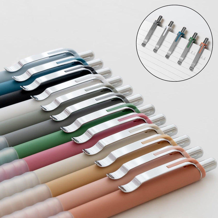 Ballpoint Pens Black Medium Point 1mm Pen with Super Soft Grip Ball Point Pen for Men Women Retractable Pens (gold-12 pcs)