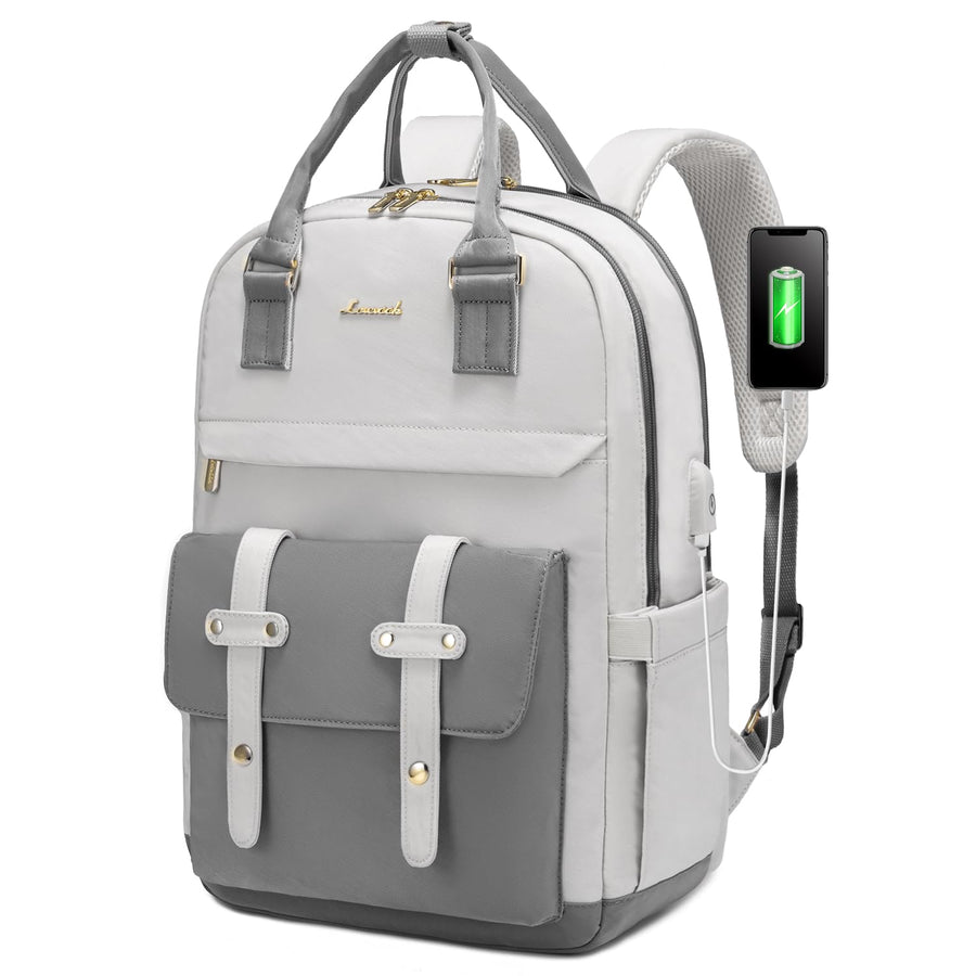 Laptop Backpack for Women Men 15.6 Inch Laptop Bag with USB Port Fashion Waterproof Backpacks Teacher Nurse Stylish Travel Bags Vintage Daypacks Bookbag for College School Work